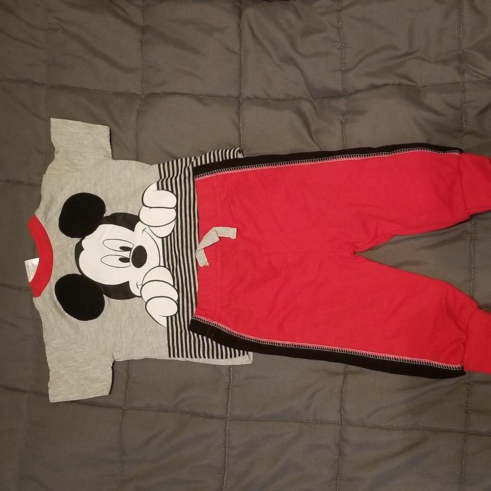 Disney Mickey Mouse Baby Boys' 2-Piece Joggers Set Outfit